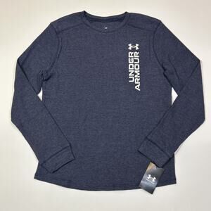 Under Armour Youth Large Thermal Waffle Shirt Blue NWT